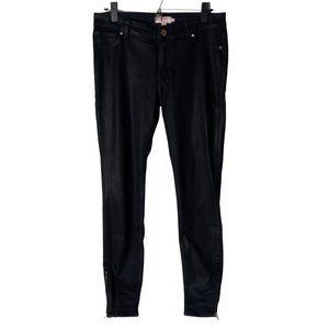 Ted Baker Sew In Love Sateen Jeans Black with Rose Gold Hardware Size 28